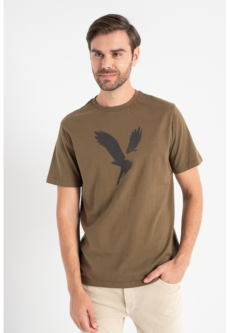 American Eagle Tricou cu decolteu la baza gatului si logo - Pled.ro