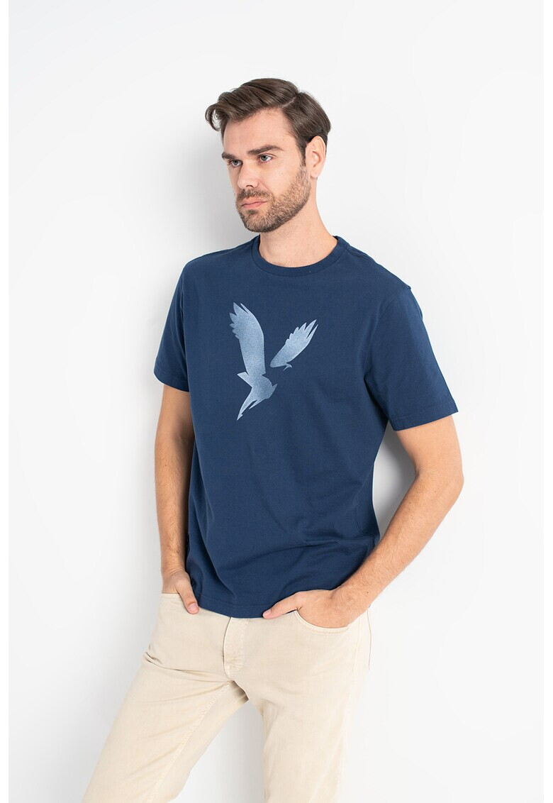 American Eagle Tricou cu decolteu la baza gatului si logo - Pled.ro