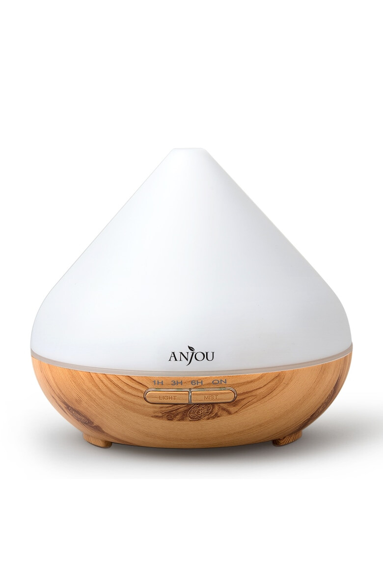 Anjou Difuzor aroma terapie TT-AD001 cu LED 7 culori auto oprire Stejar deschis - Pled.ro