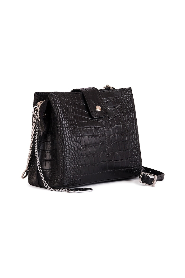 Anna Morellini Geanta crossbody de piele cu model piele de reptila Olivia - Pled.ro