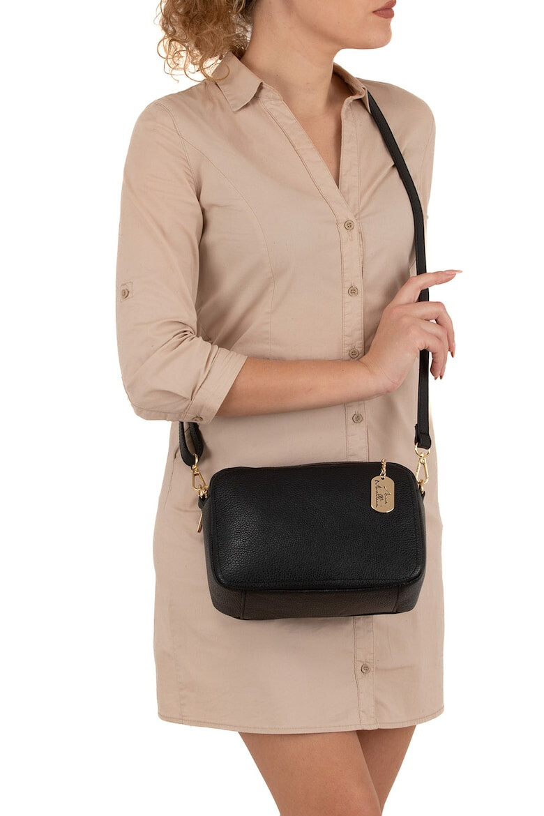 Anna Morellini Geanta crossbody de piele cu aspect granulat - Pled.ro