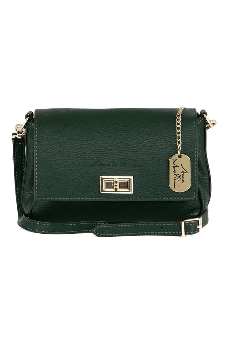 Anna Morellini Geanta crossbody din piele cu accesoriu logo - Pled.ro