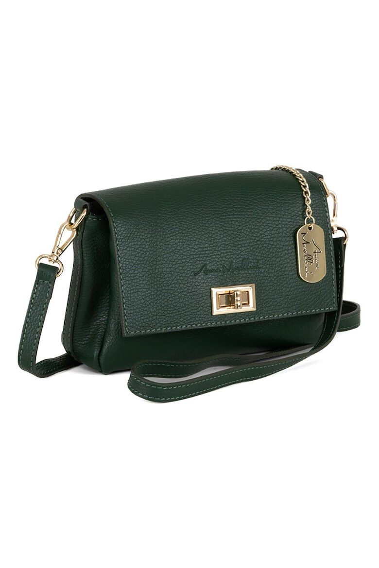 Anna Morellini Geanta crossbody din piele cu accesoriu logo - Pled.ro