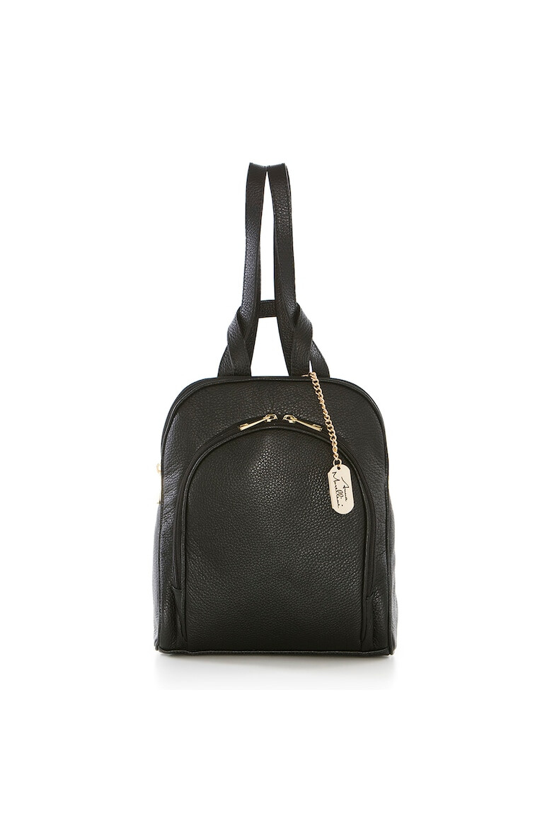 Anna Morellini Rucsac negru de Dama din piele naturala produsa in Italia WB113230-BLACK (10 - Pled.ro