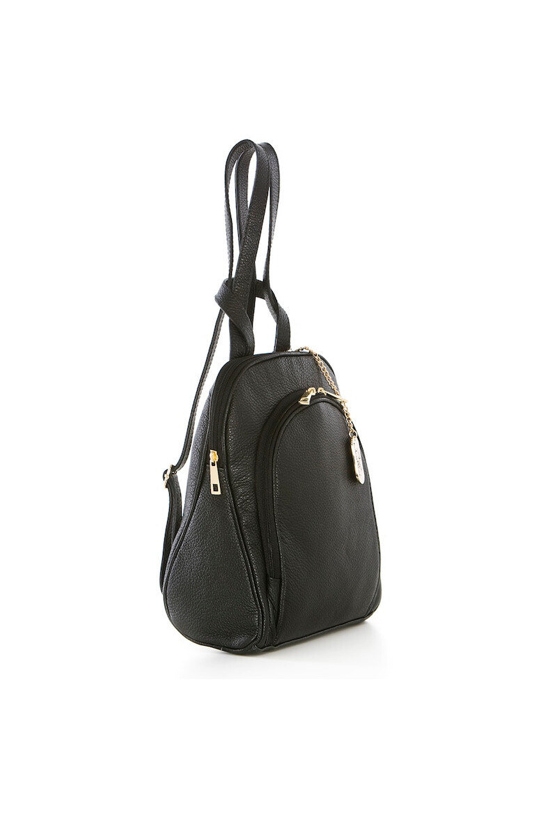 Anna Morellini Rucsac negru de Dama din piele naturala produsa in Italia WB113230-BLACK (10 - Pled.ro