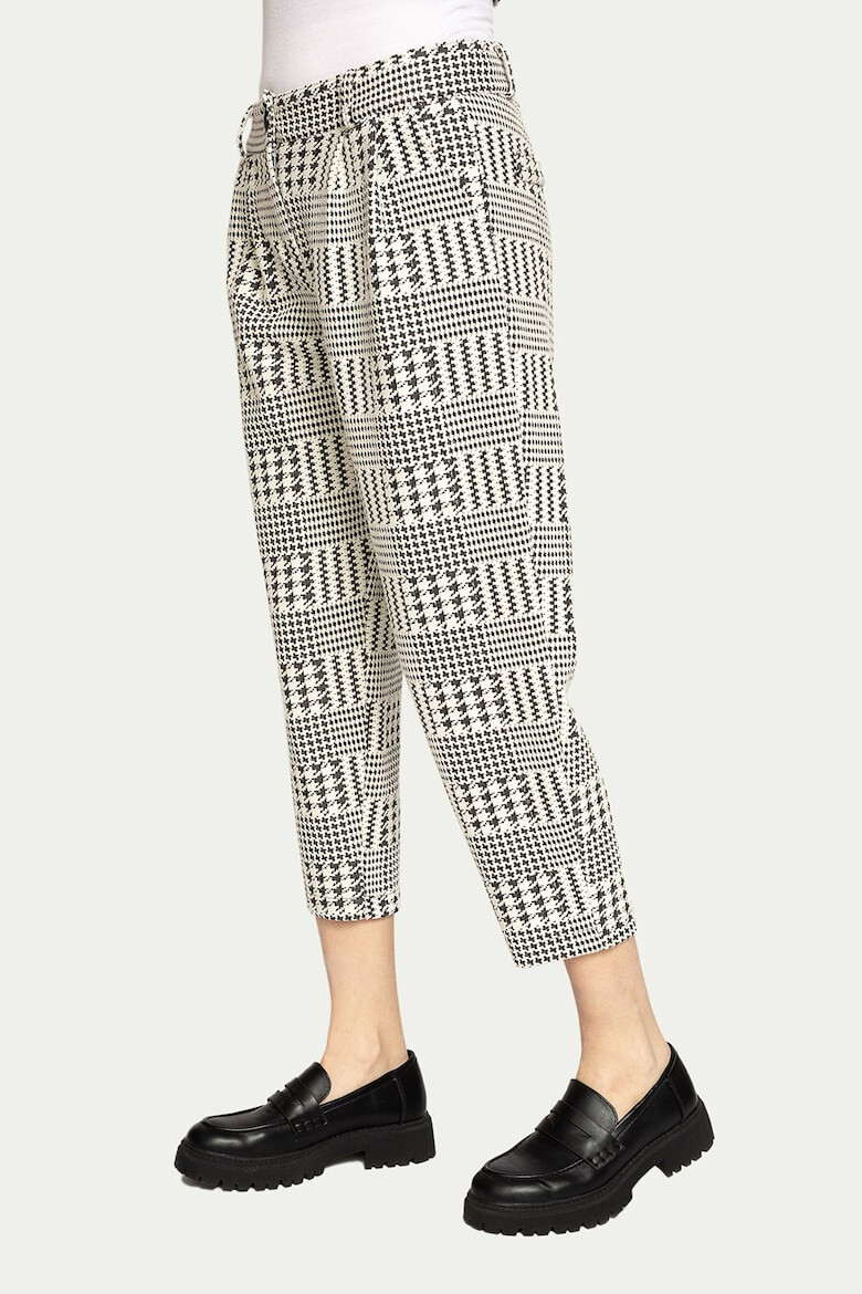 Antonia M Pantaloni cu imprimeu houndstooth - Pled.ro