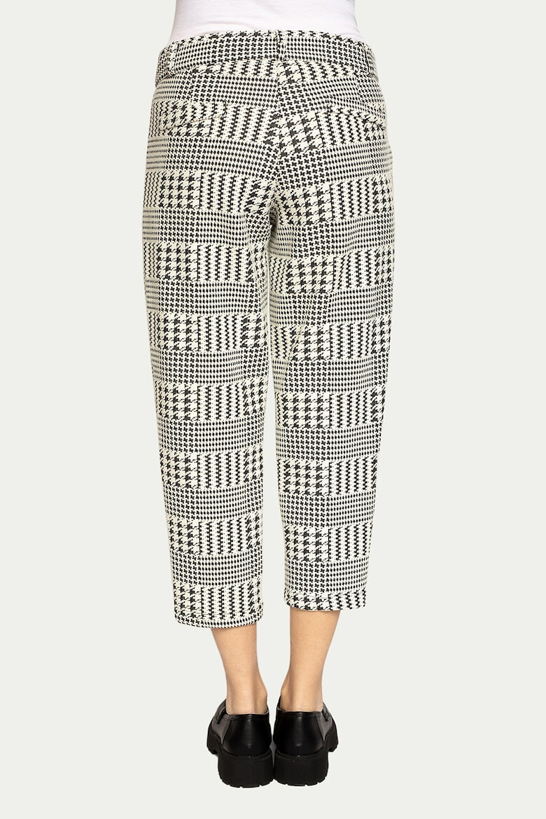 Antonia M Pantaloni cu imprimeu houndstooth - Pled.ro