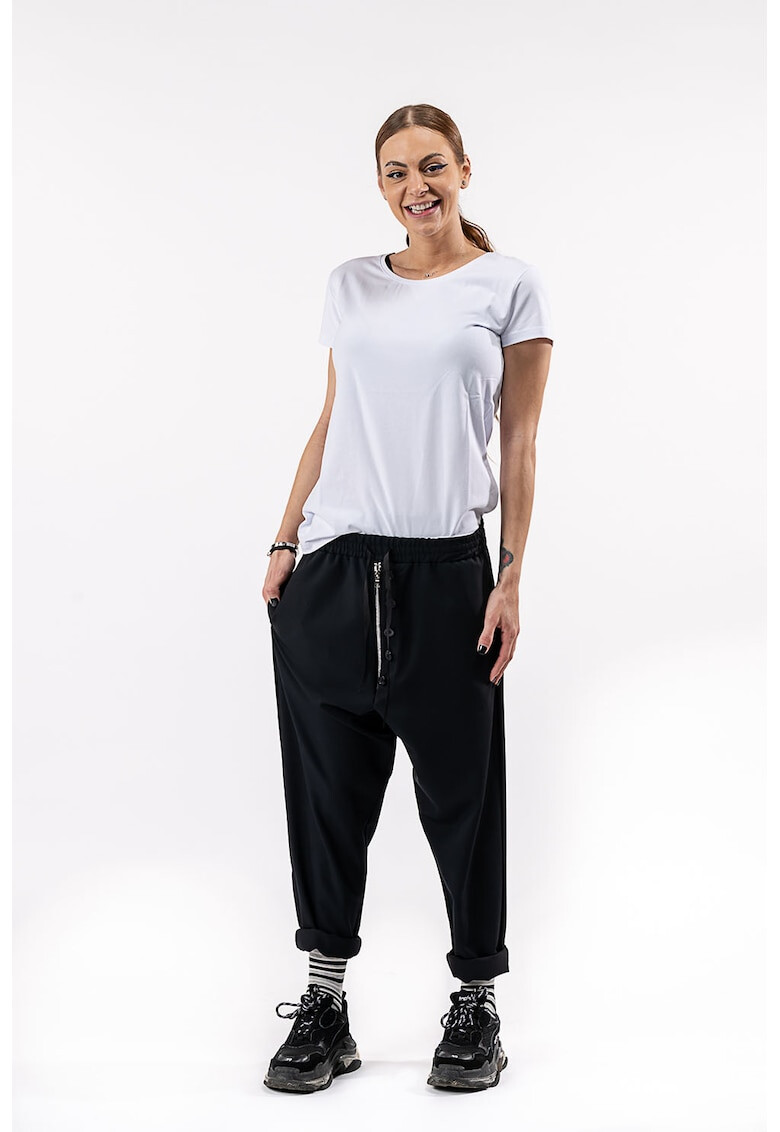 Antonia M Pantaloni jogger cu slit cu fermoar - Pled.ro