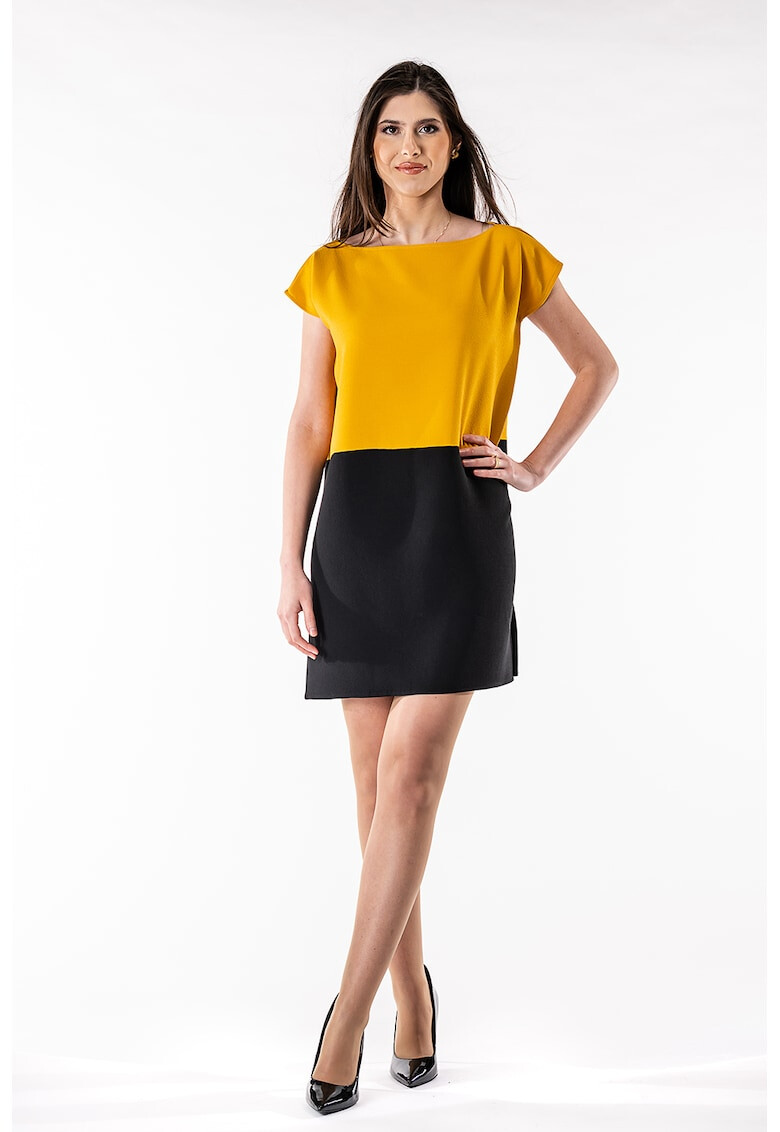 Antonia M Rochie mini cu aspect colorblock - Pled.ro