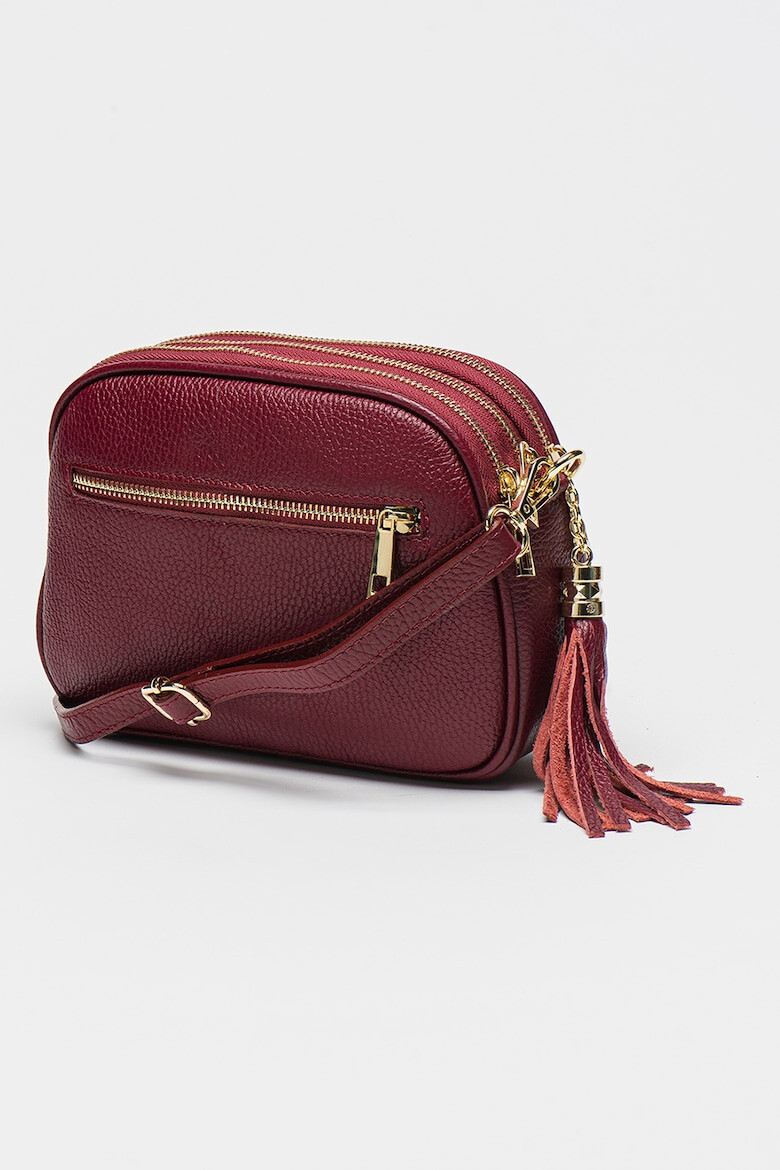 Antonia Moretti Geanta crossbody de piele cu compartimente multiple - Pled.ro