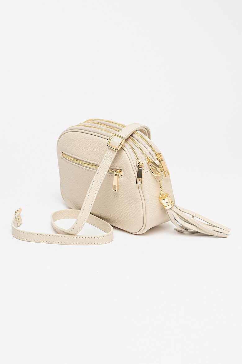 Antonia Moretti Geanta crossbody de piele cu compartimente multiple - Pled.ro