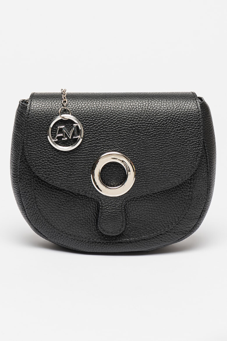 Antonia Moretti Geanta crossbody rotunjita de piele - Pled.ro