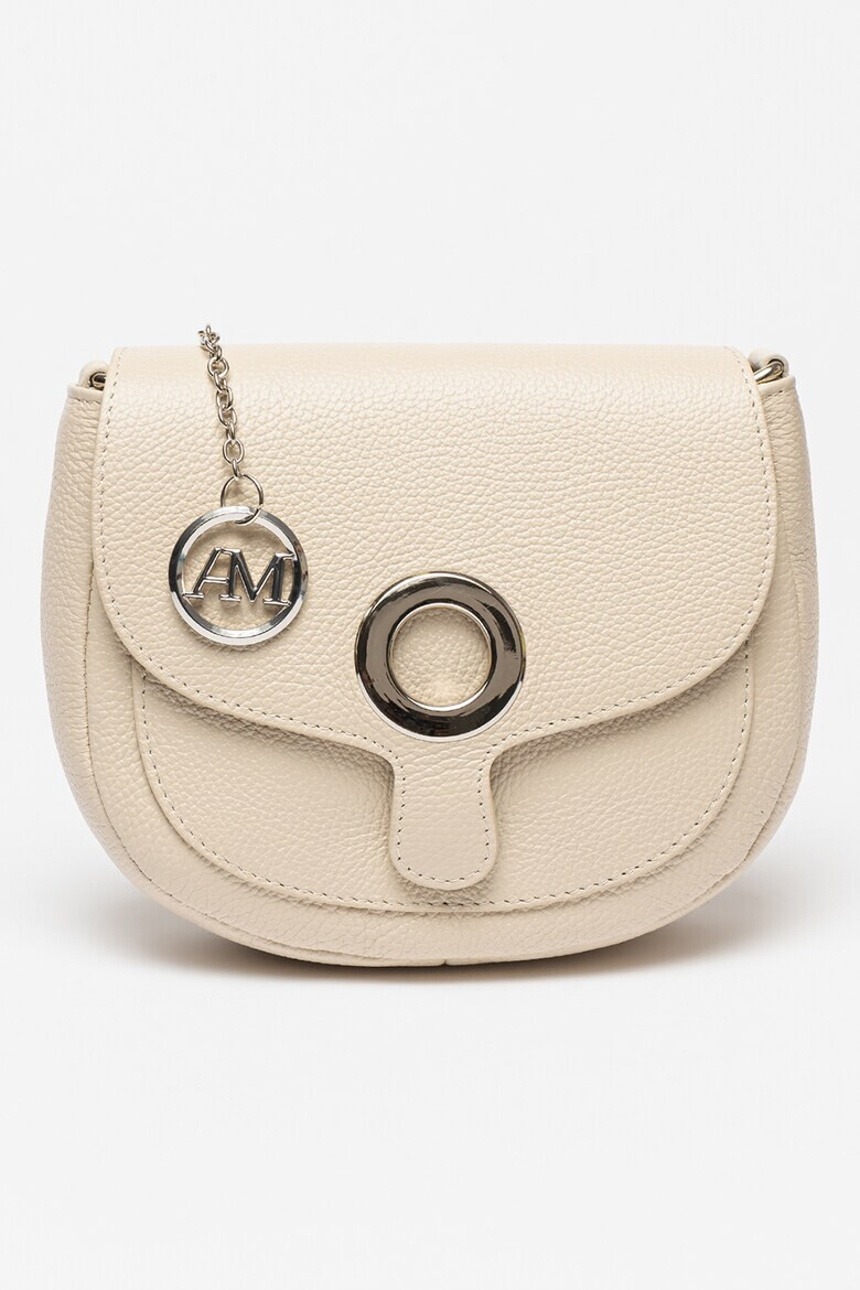 Antonia Moretti Geanta crossbody rotunjita de piele - Pled.ro