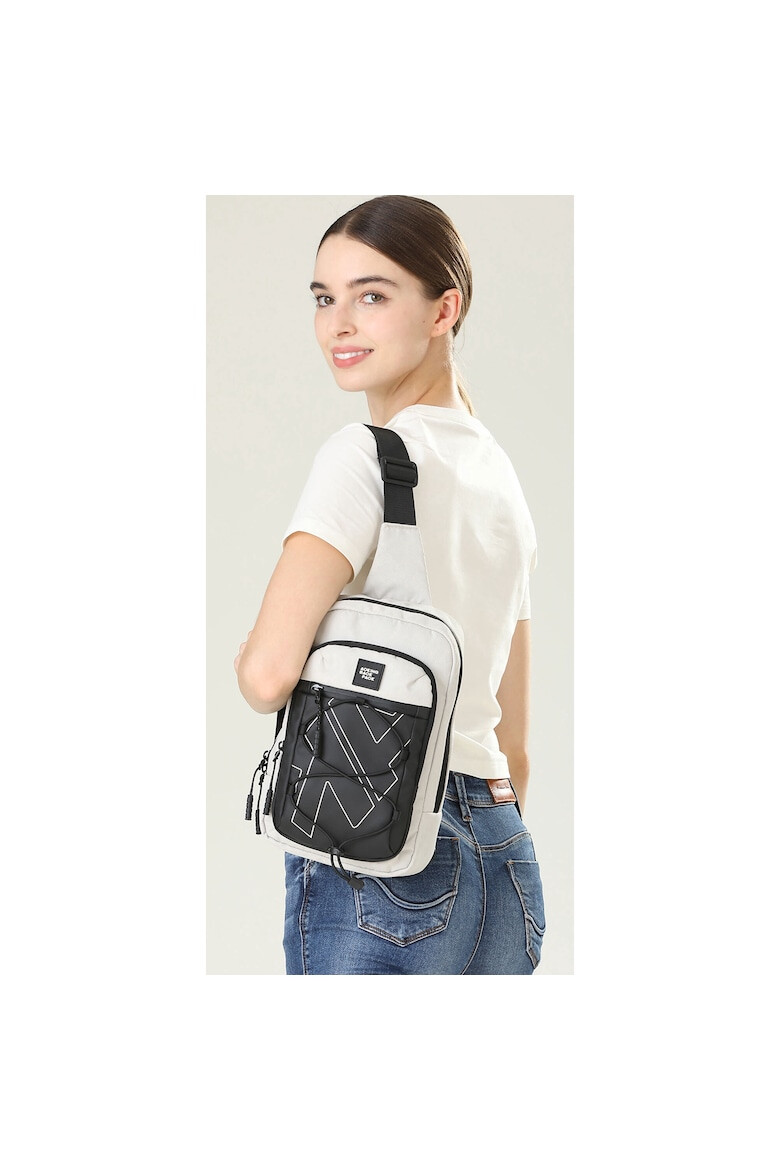 Aoking Geanta sling unisex cu buzunare cu fermoar - Pled.ro