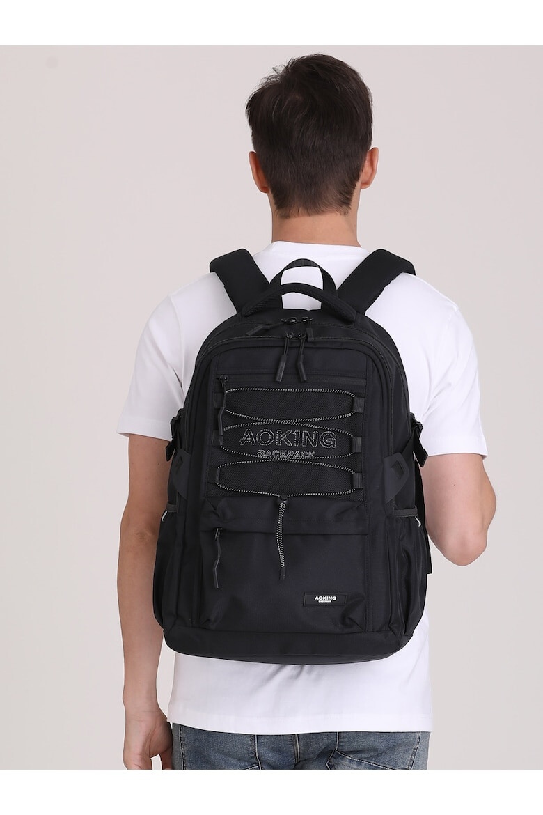 Aoking Rucsac unisex cu buzunare multiple si compartiment pentru sticla de apa - Pled.ro