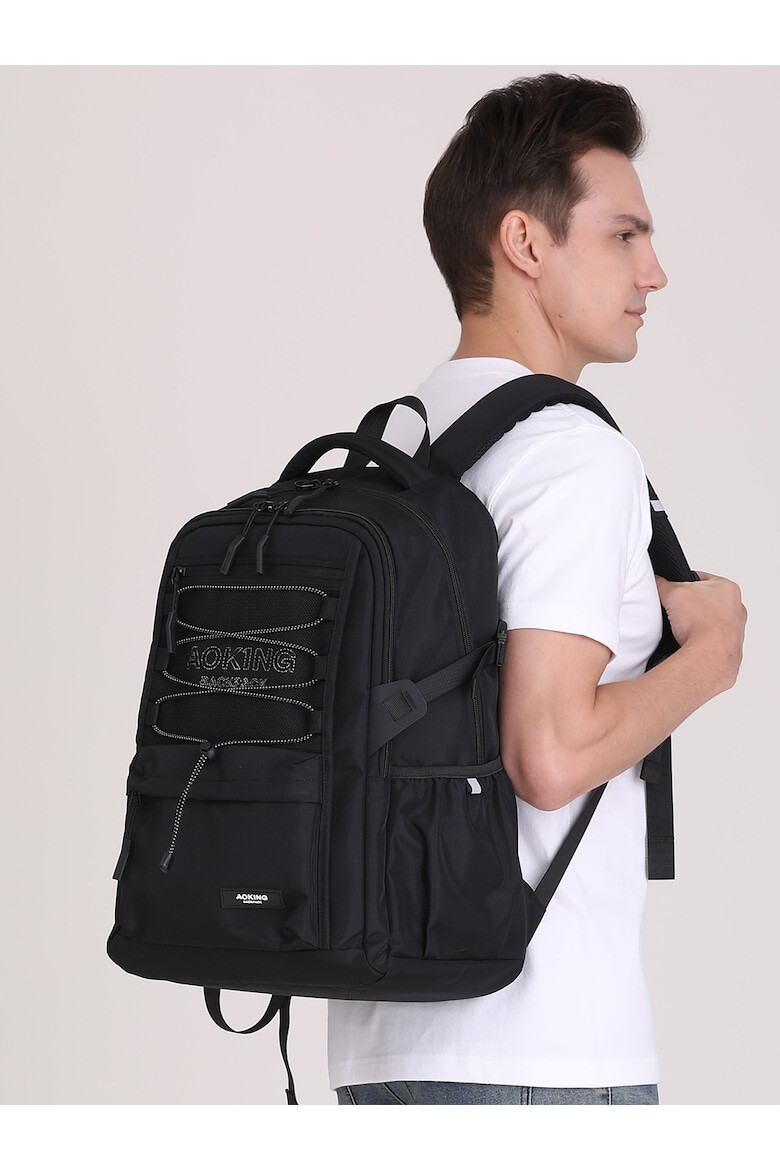 Aoking Rucsac unisex cu buzunare multiple si compartiment pentru sticla de apa - Pled.ro