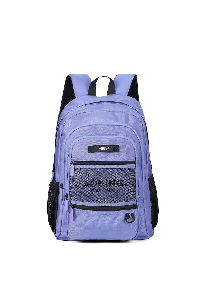 Aoking Rucsac unisex din material textil cu buzunare cu fermoar - Pled.ro