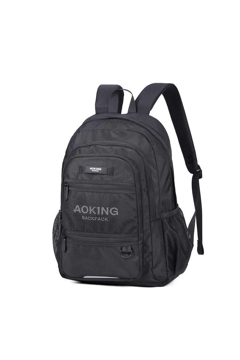 Aoking Rucsac unisex din material textil cu buzunare cu fermoar - Pled.ro