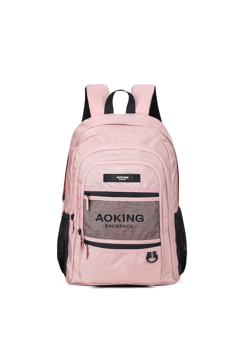 Aoking Rucsac unisex din material textil cu buzunare cu fermoar - Pled.ro