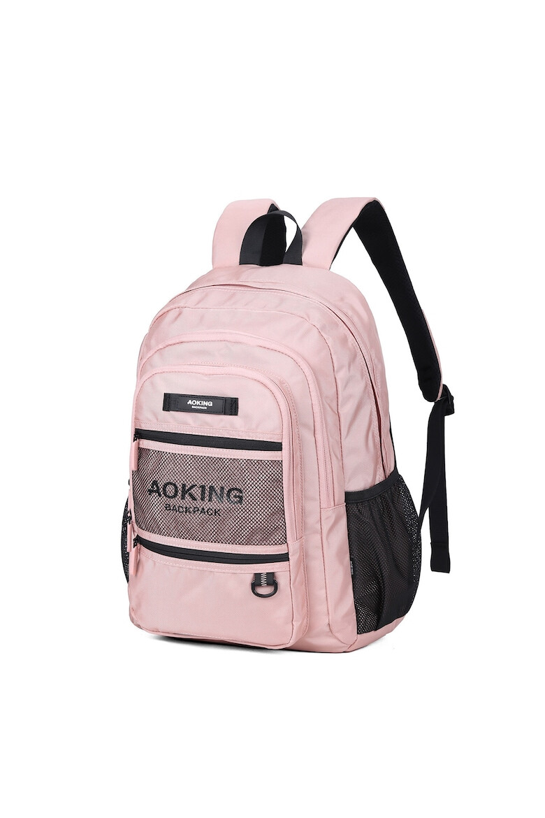 Aoking Rucsac unisex din material textil cu buzunare cu fermoar - Pled.ro