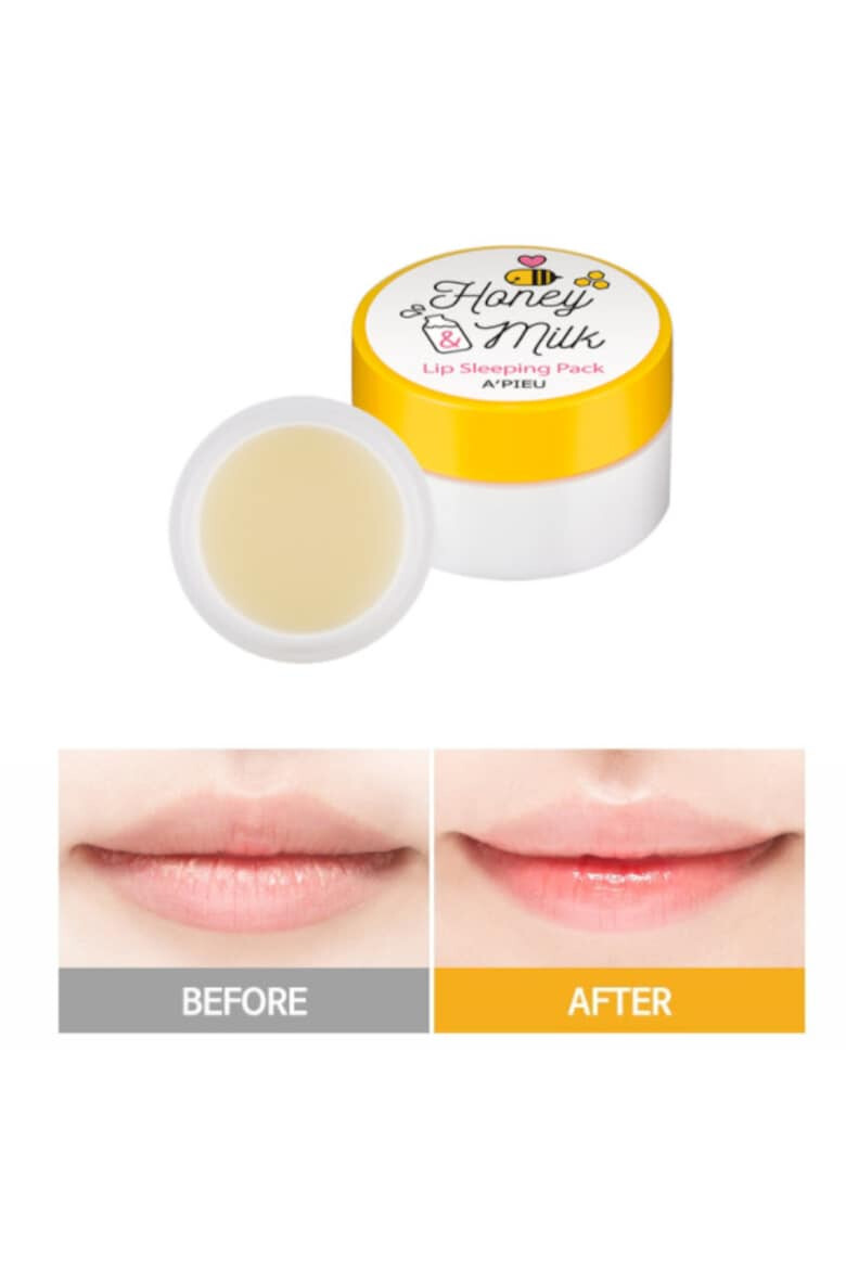 A'Pieu Masca hidratanta pentru buze cu extract de miere si lapte Honey & Milk Lip Sleeping Pack - Pled.ro