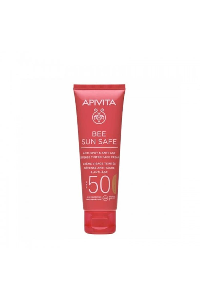 Apivita Crema coloranta gold cu actiune anti-pete si anti-imbatranire cu protectie solara SPF50 Bee Sun Safe 50 ml - Pled.ro