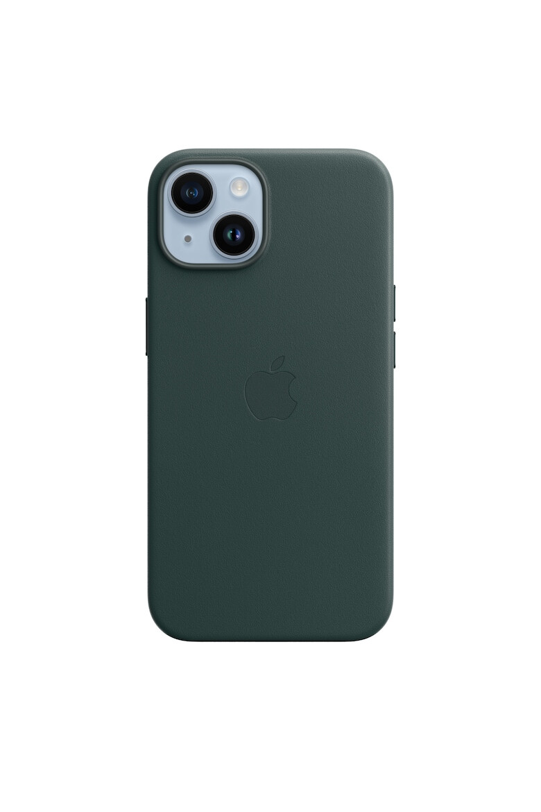 Apple Husa de protectie Leather Case with MagSafe pentru iPhone 14 Forest Green - Pled.ro