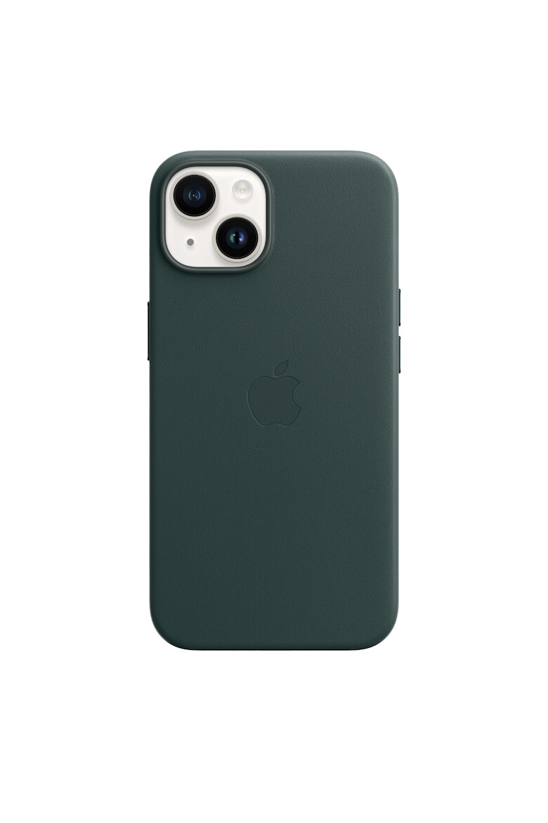 Apple Husa de protectie Leather Case with MagSafe pentru iPhone 14 Forest Green - Pled.ro