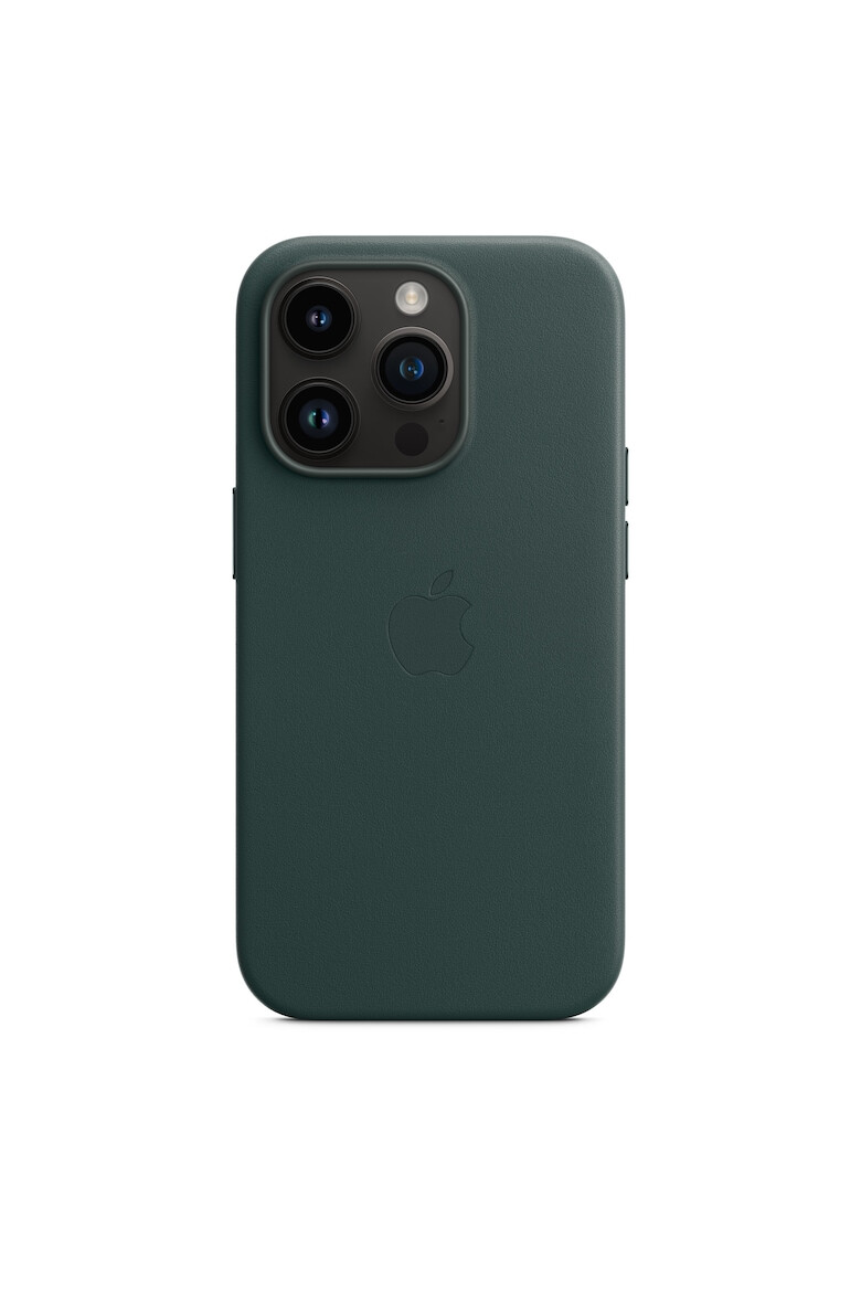 Apple Husa de protectie Leather Case with MagSafe pentru iPhone 14 Pro Forest Green - Pled.ro