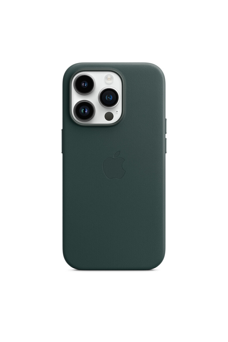 Apple Husa de protectie Leather Case with MagSafe pentru iPhone 14 Pro Forest Green - Pled.ro