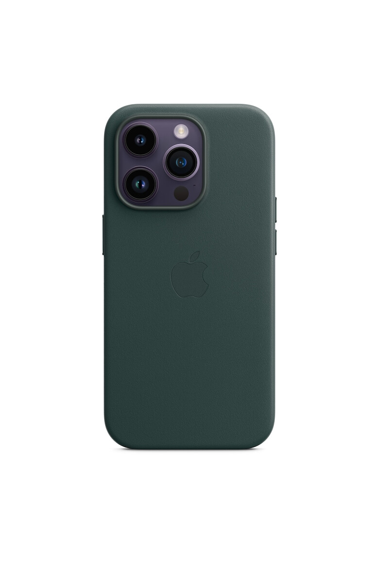 Apple Husa de protectie Leather Case with MagSafe pentru iPhone 14 Pro Forest Green - Pled.ro