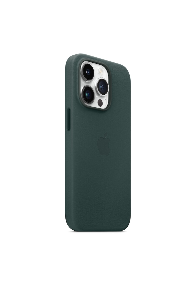 Apple Husa de protectie Leather Case with MagSafe pentru iPhone 14 Pro Forest Green - Pled.ro