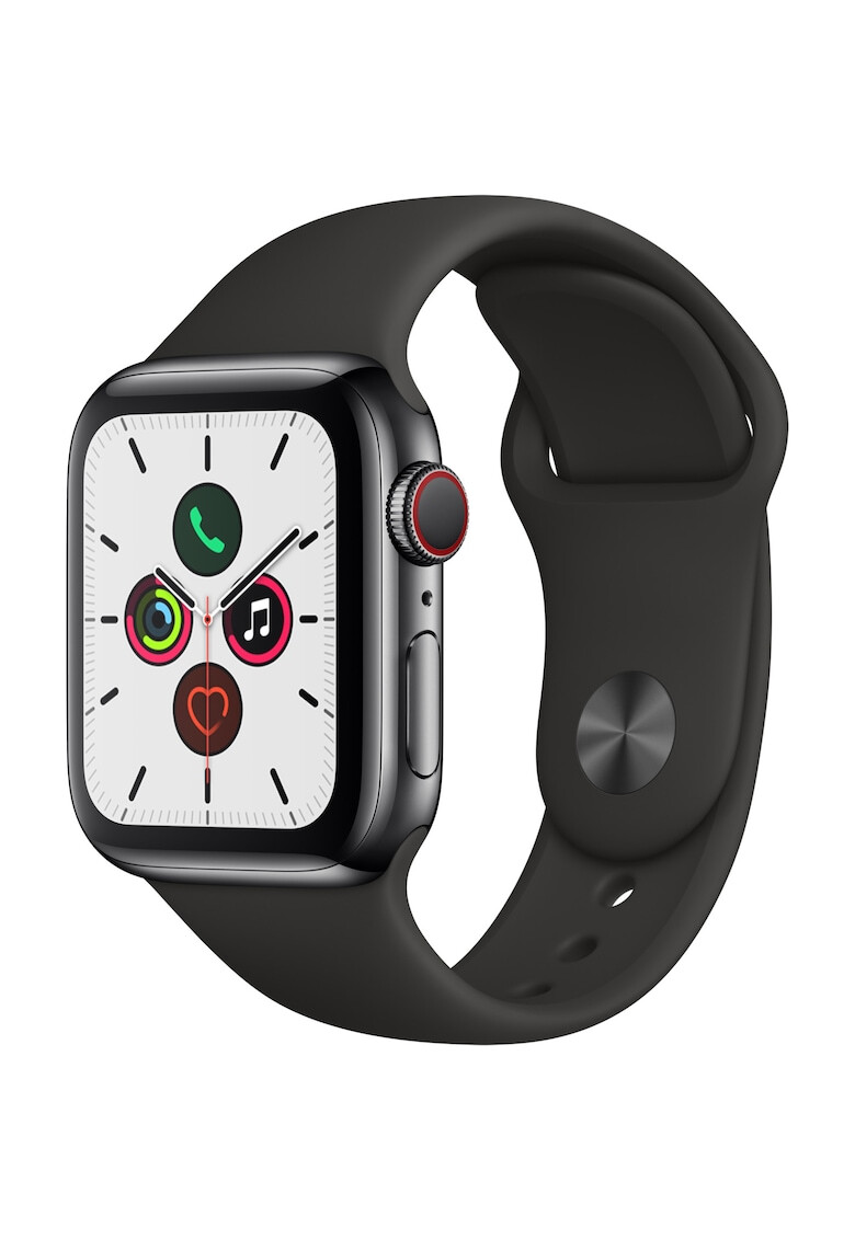 Apple Watch 5 GPS Cellular Carcasa Space Black Stainless Steel 40mm Black Sport Band - S/M & M/L - Pled.ro