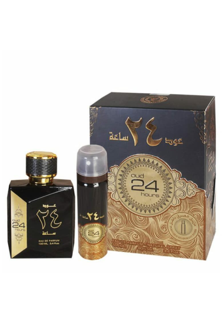 Ard Al Zaafaran Set Oud 24 Hours Unisex: Apa de Parfum 100 ml + Deodorant spray 50 ml - Pled.ro