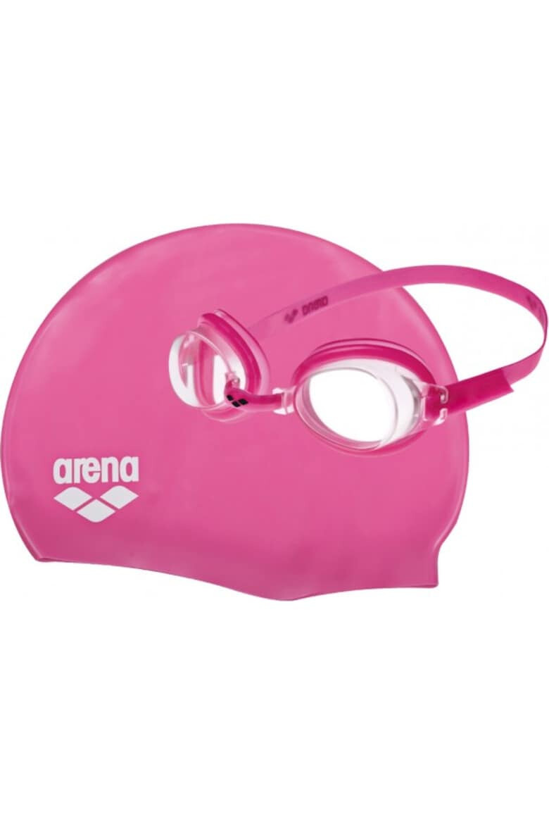 ARENA Set inot ochelari si casca junior Pool Jr Fuchsia Clear-Fuchsia White - Pled.ro