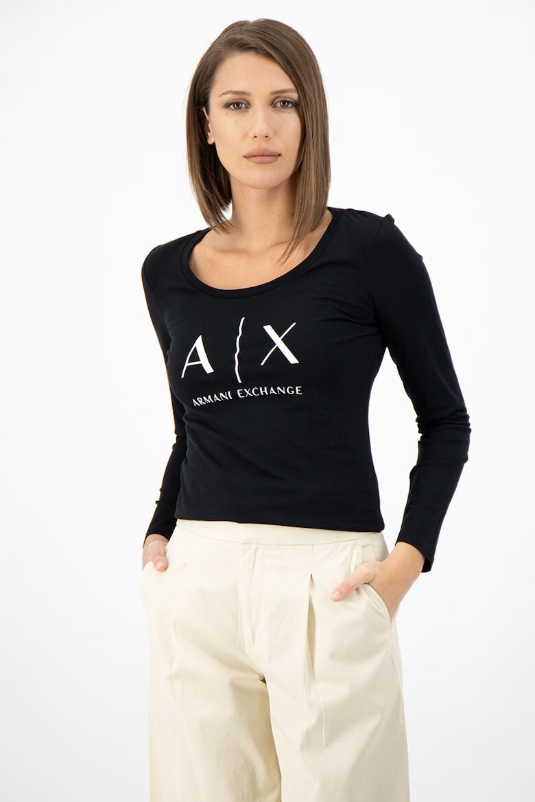 ARMANI EXCHANGE Bluza slim fit cu imprimeu logo - Pled.ro