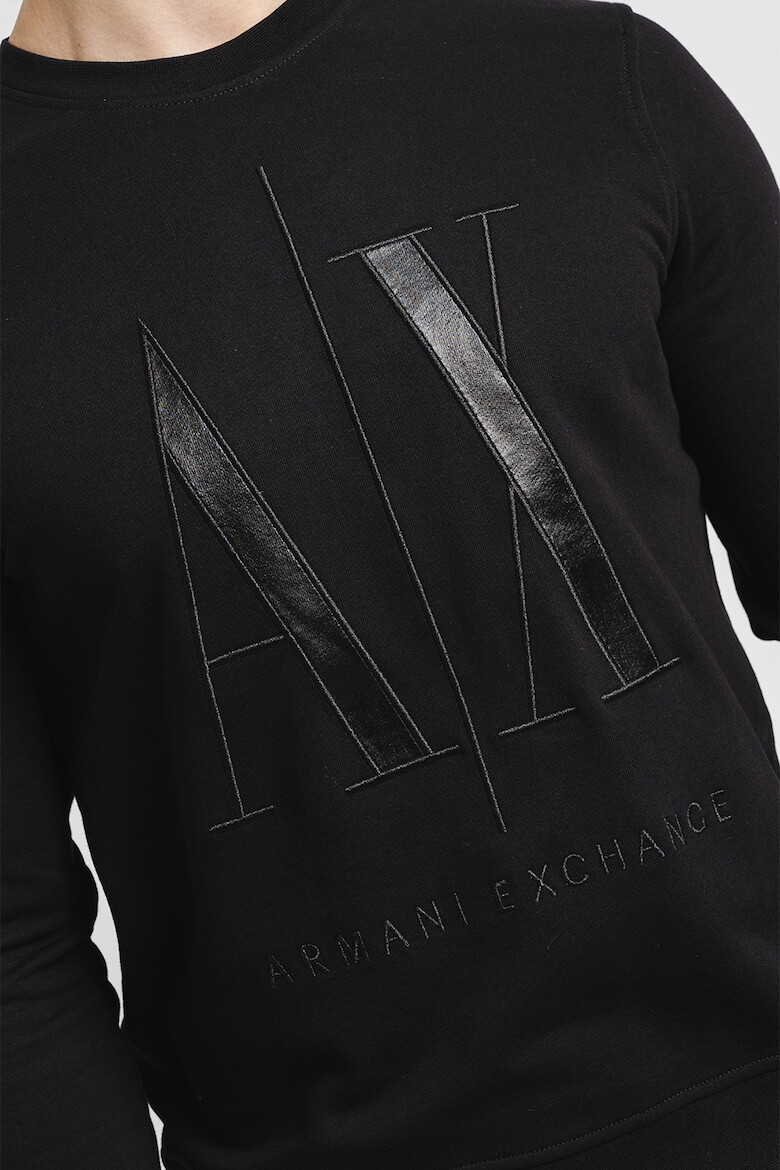 ARMANI EXCHANGE Bluza sport cu logo supradimesionat brodat - Pled.ro