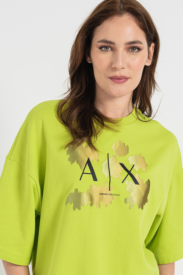 ARMANI EXCHANGE Bluza supradimensionata cu imprimeu logo - Pled.ro