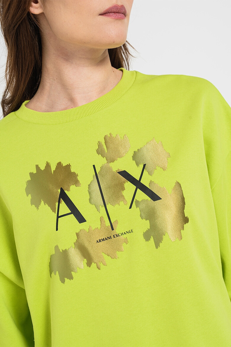 ARMANI EXCHANGE Bluza supradimensionata cu imprimeu logo - Pled.ro