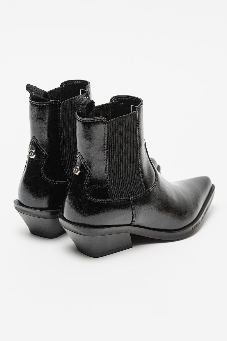 ARMANI EXCHANGE Botine western de piele lacuita - Pled.ro