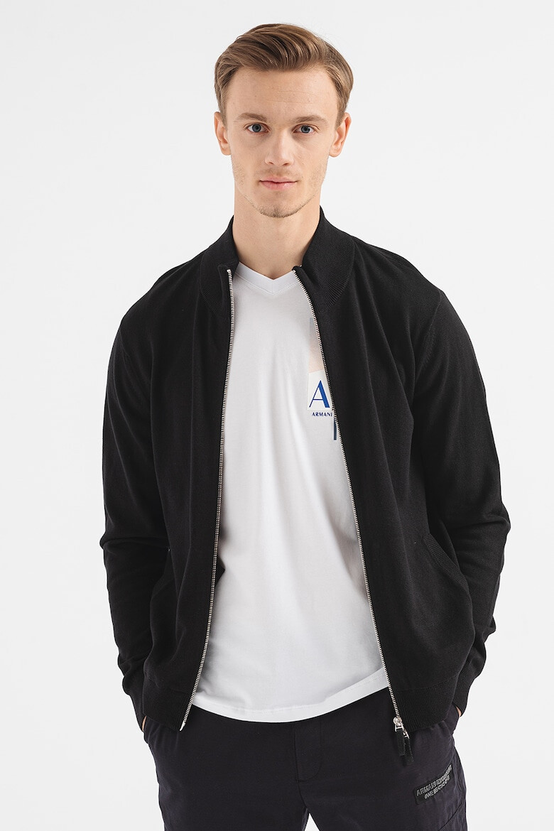 ARMANI EXCHANGE Cardigan cu fermoar si buzunare laterale - Pled.ro