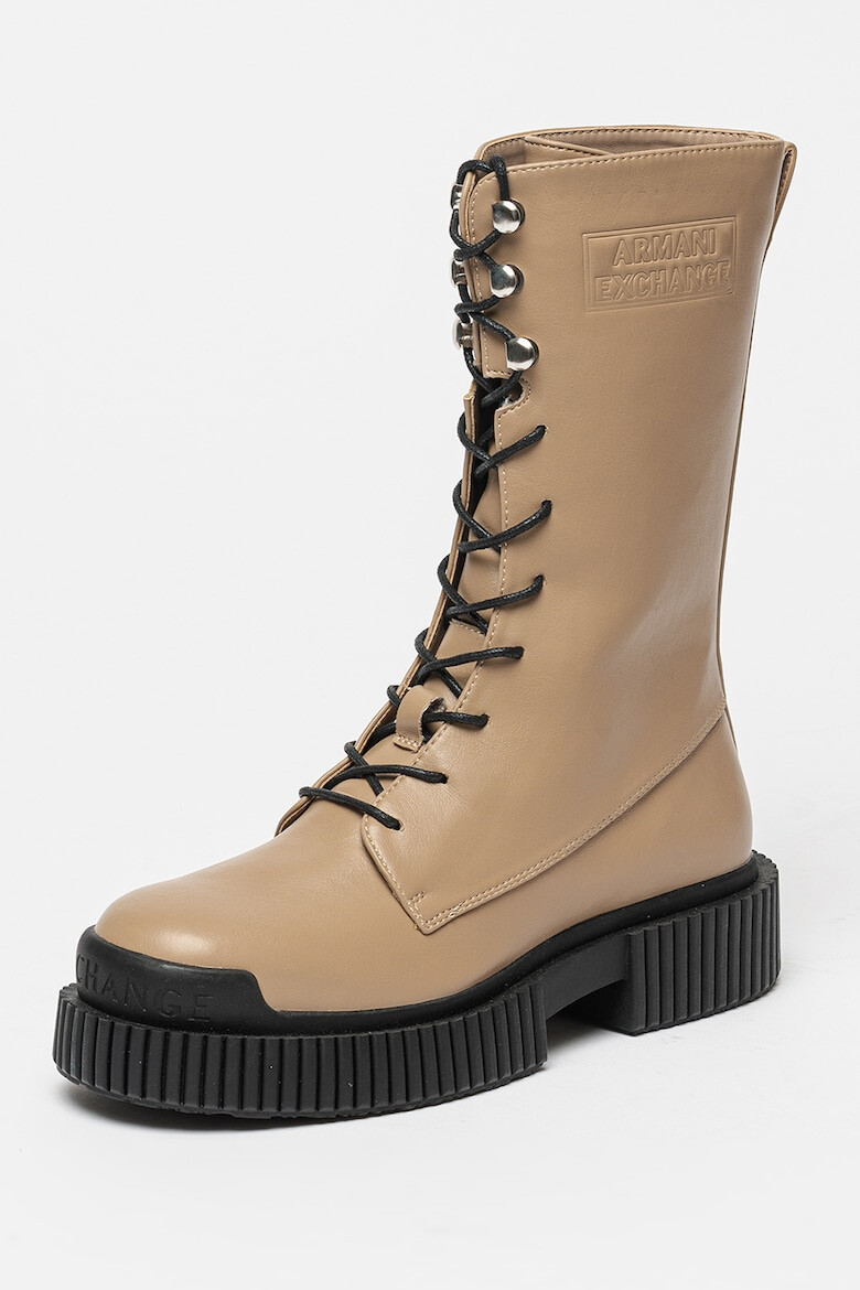 ARMANI EXCHANGE Cizme mid-calf de piele ecologica - Pled.ro