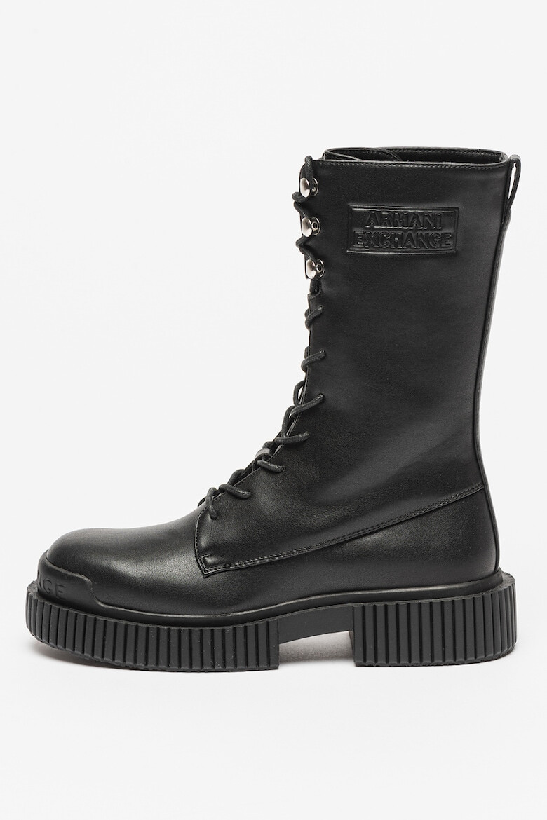 ARMANI EXCHANGE Cizme mid-calf de piele ecologica - Pled.ro