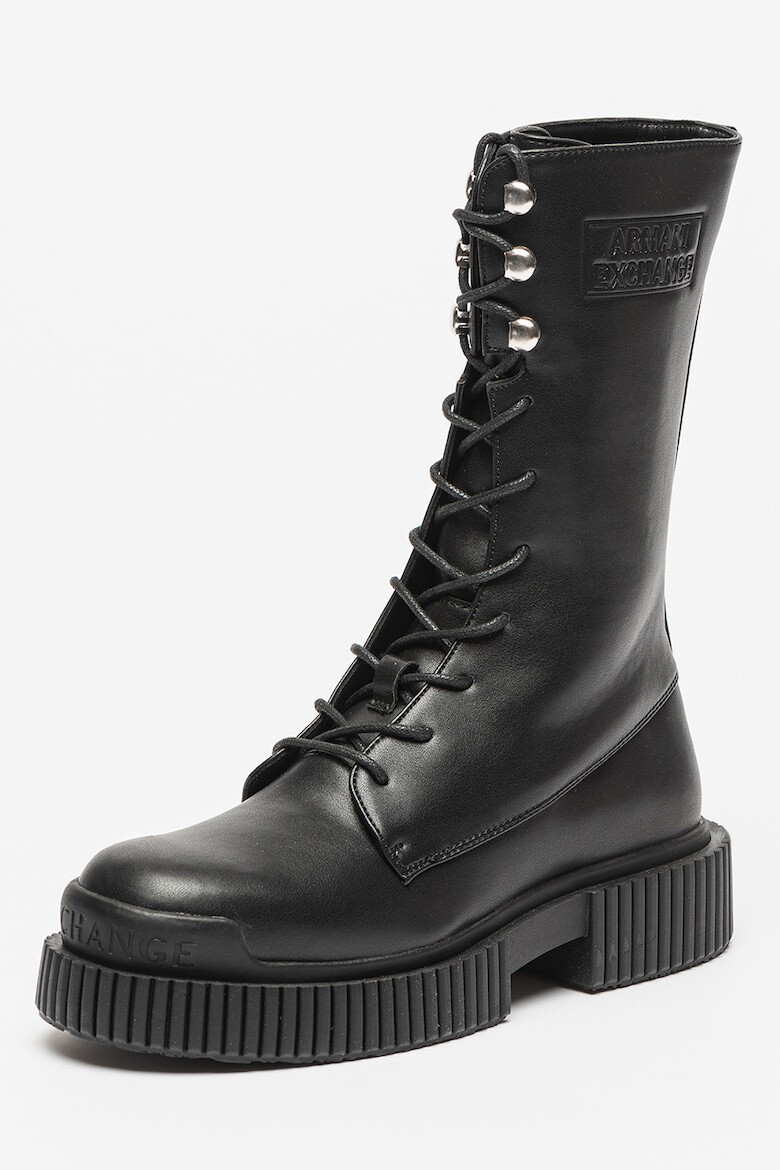 ARMANI EXCHANGE Cizme mid-calf de piele ecologica - Pled.ro