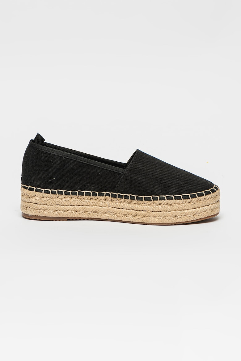 ARMANI EXCHANGE Espadrile flatform de panza cu logo - Pled.ro