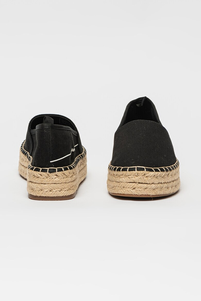 ARMANI EXCHANGE Espadrile flatform de panza cu logo - Pled.ro