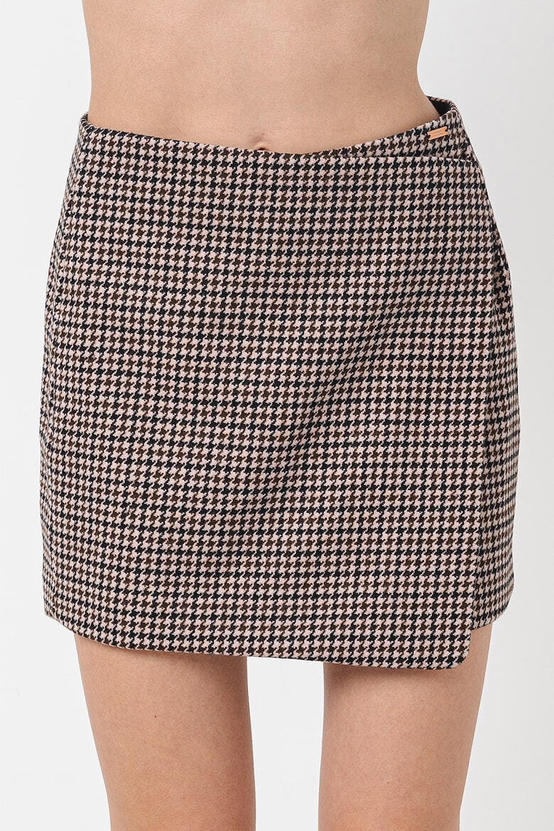 ARMANI EXCHANGE Fusta din amestec de lana cu model houndstooth - Pled.ro