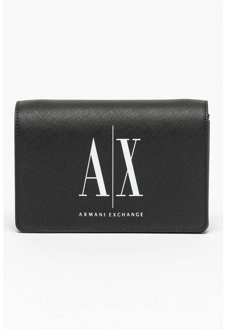 ARMANI EXCHANGE Geanta crossbody de piele ecologica cu imprimeu logo Icon Project - Pled.ro