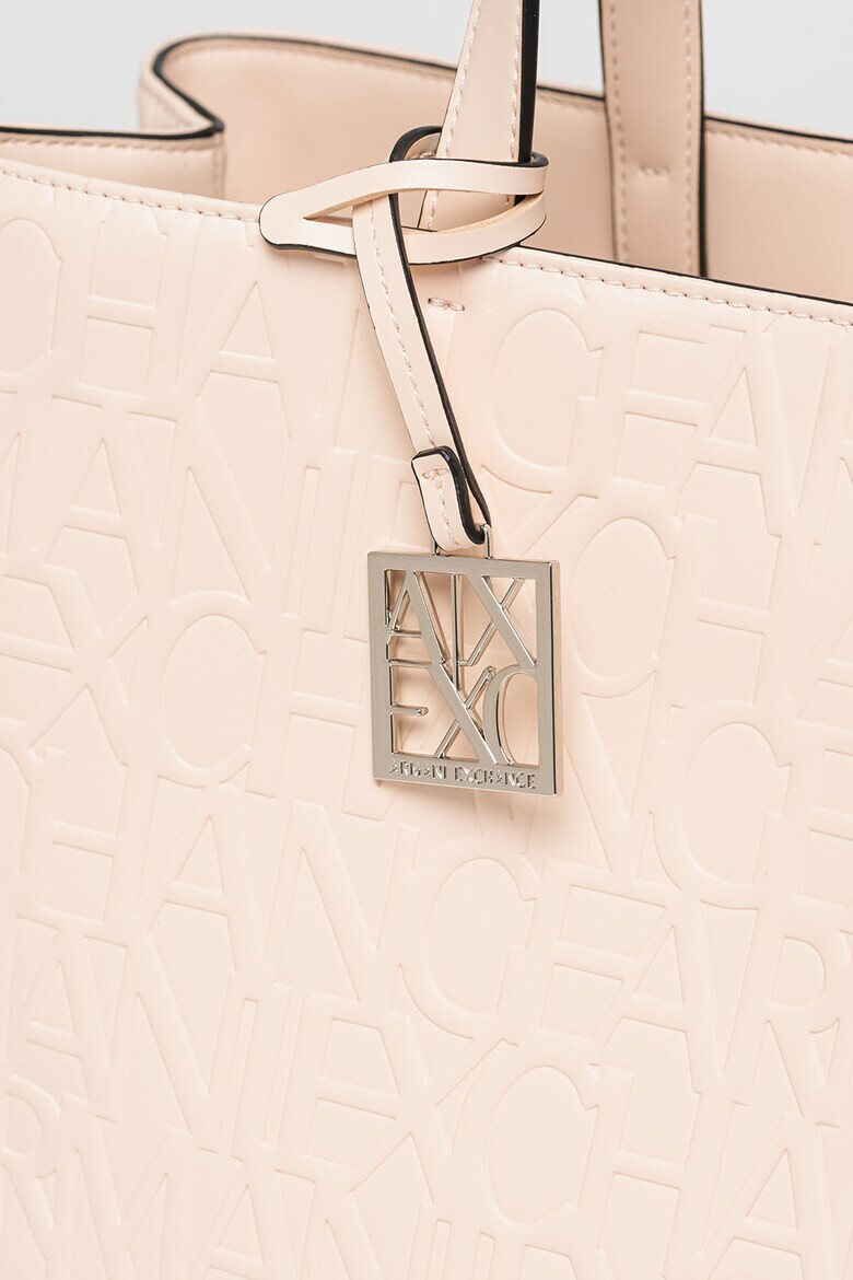 ARMANI EXCHANGE Geanta din piele ecologica cu bareta de umar si model logo in relief - Pled.ro