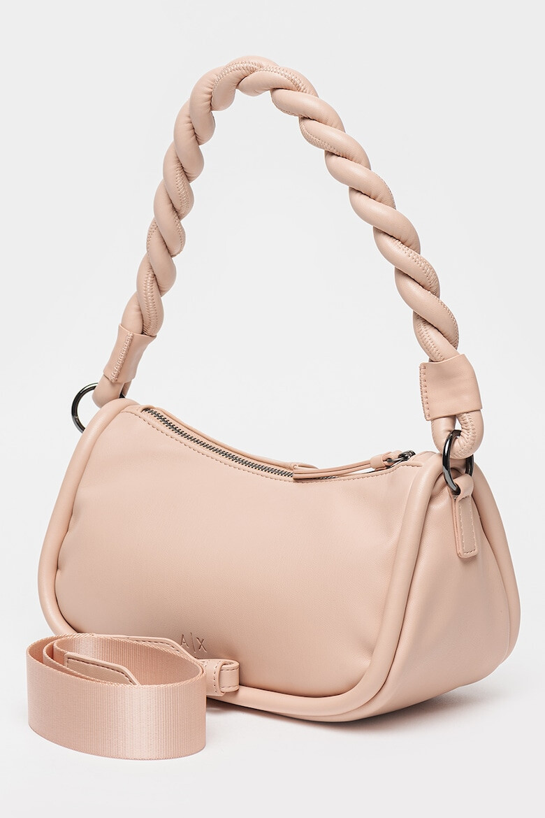 ARMANI EXCHANGE Geanta hobo de piele ecologica cu logo supradimensionat - Pled.ro